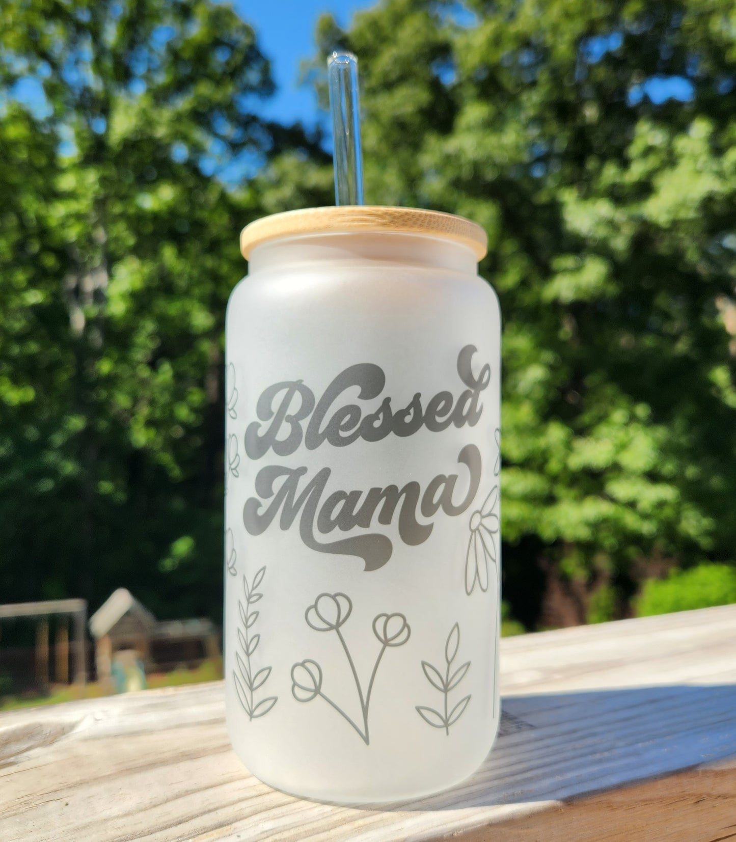 Blessed Mama Glass Cup 16oz- Pre-Order