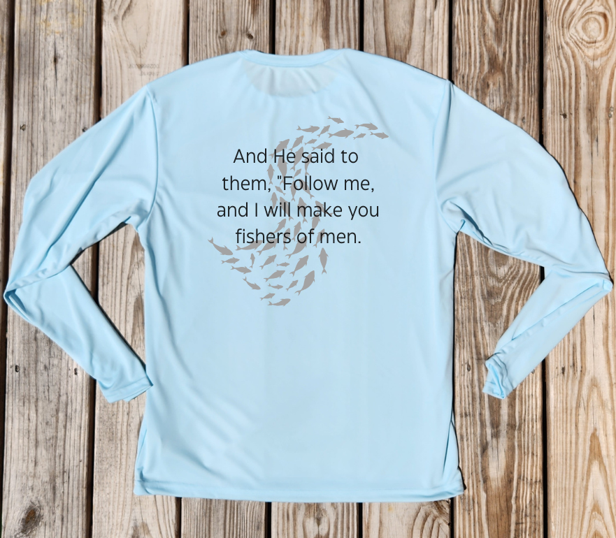 Matthew 4:19 Men's Performancewear Long Sleeve Shirt - Pre-Order