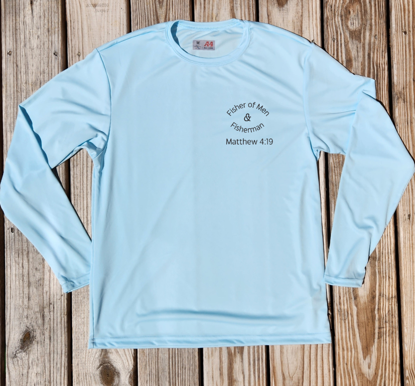 Matthew 4:19 Men's Performancewear Long Sleeve Shirt - Pre-Order