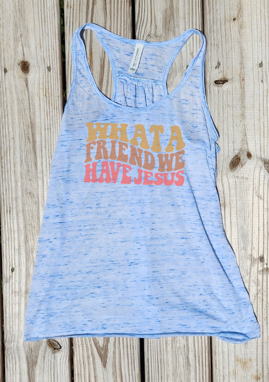 What A Friend We Have In Jesus Flowy Racerback Tank - Pre-Order