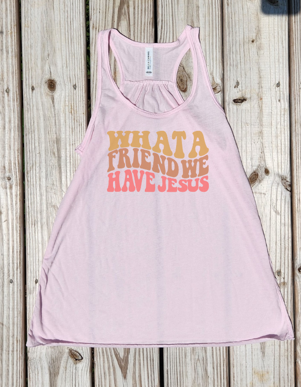 What A Friend We Have In Jesus Flowy Racerback Tank - Pre-Order