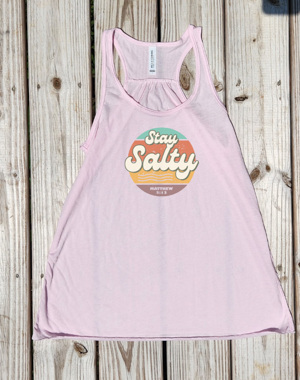 Stay Salty Flowy Racerback Tank - Pre-Order