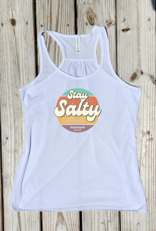 Stay Salty Flowy Racerback Tank - Pre-Order