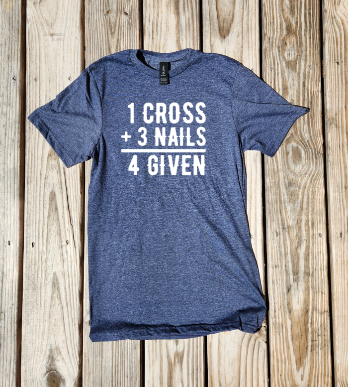 1 Cross + 3 Nails = Forgiven Softstyle T-shirt - Pre-Order