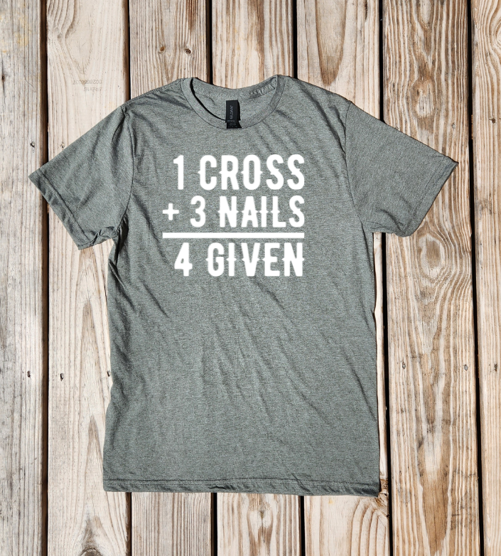 1 Cross + 3 Nails = Forgiven Softstyle T-shirt - Pre-Order