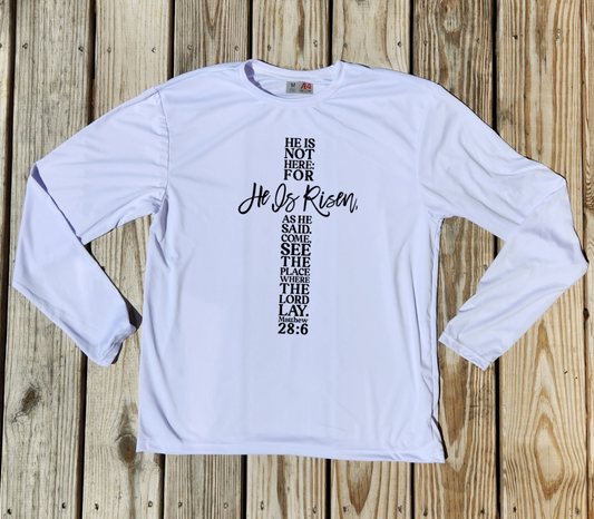 He is Risen Performance Long Sleeve Shirt - Pre-Order