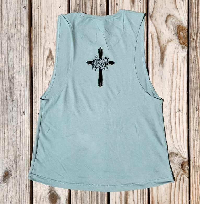 Proverbs 31:25 Ladie's Muscle Shirt - Pre-Order