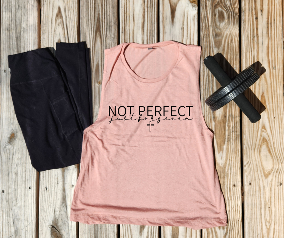 Not Perfect-Just Forgiven Ladies Muscle Shirt - Pre-Order