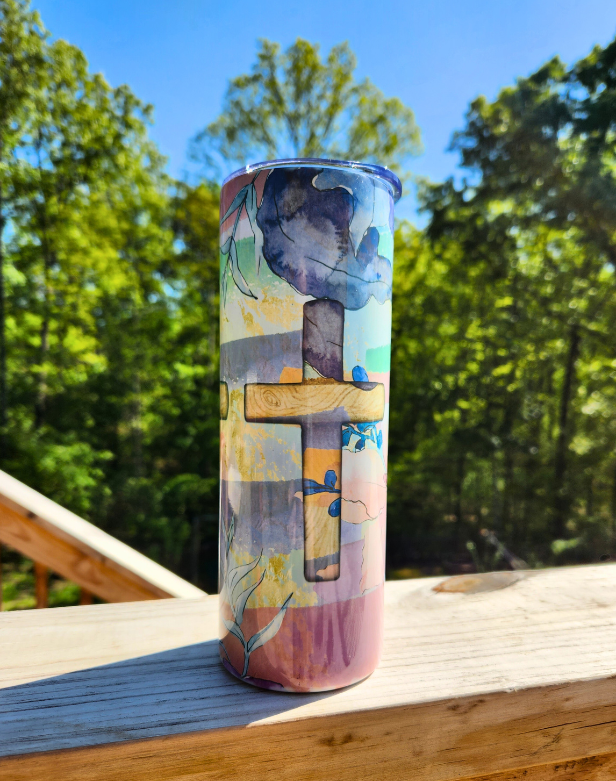 Watercolor Crosses 20z Tumbler - Pre-Order